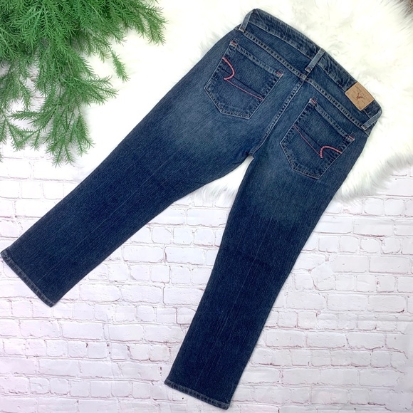 🚫SOLD! 👖I•AEO🦅•I Limited Blue Issued Crop Jean - Picture 2 of 8